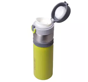 Термос-бутылка Kamille Зеленый 400мл из нержавеющей стали KM-2014