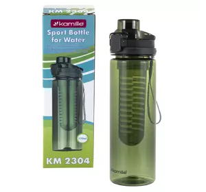 Спортивная бутылка для воды Kamille Зеленый 750мл из пластика KM-2304
