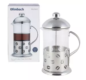 Заварник френчпресс нержавеющая сталь Ofenbach 1000мл для чая и кофе KM-100603