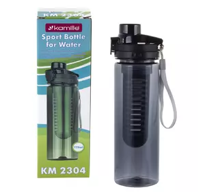 Спортивная бутылка для воды Kamille Черный 750мл из пластика KM-2304