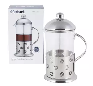 Заварник френчпресс нержавеющая сталь Ofenbach 600мл для чая и кофе KM-100601