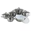 Набор посуды Kamille из нержавеющей стали 12 предметов (1.5л, 2.5л, 3.5л, 6.0л) KM-4027SKER