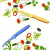Нож кухонный Kamille Синий для чистки овощей с покрытием "non-stick" KM-5322