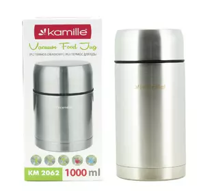 Термос пищевой Kamille 1000мл из нержавеющей стали KM-2062