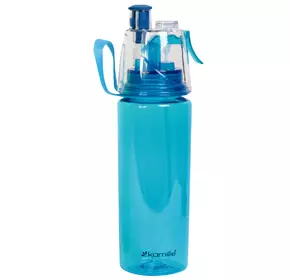 Бутылка спортивная для воды Kamille Голубой 570мл из пластика KM-2301