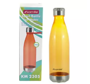 Спортивная бутылка для воды Kamille Оранжевий 700мл из пластика KM-2305