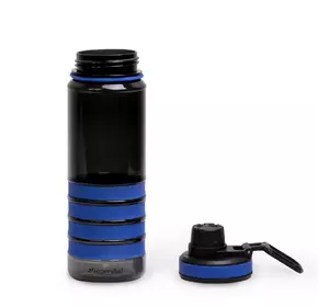 Бутылка спортивная для воды Kamille 750мл из пластика (тритан) (черно-синий)