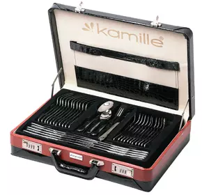 Набор столовых приборов Kamille 72 предмета из нержавеющей стали в кейсе KM-5215A