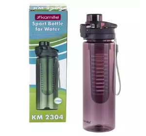 Спортивная бутылка для воды Kamille Красный 750мл из пластика KM-2304