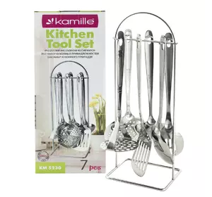 Набор кухонных принадлежностей Kamille 6 предметов в комплекте с подставкой KM-5230