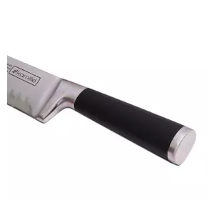 Нож "Сантоку" Kamille  из нержавеющей стали с  с полыми ручками "soft touch  (лезвие 16см, рукоятка 14.5см)